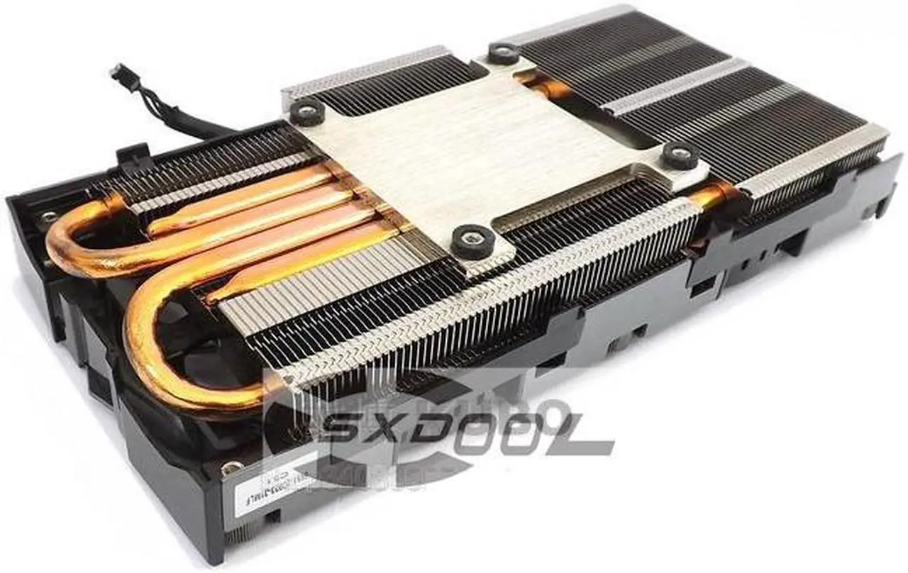 Alt view image 2 of 7 - For Inno3D GTX960 1070 Gaming Extreme Edition, graphics card radiator, copper bottom 4 heat pipes 58mm holes