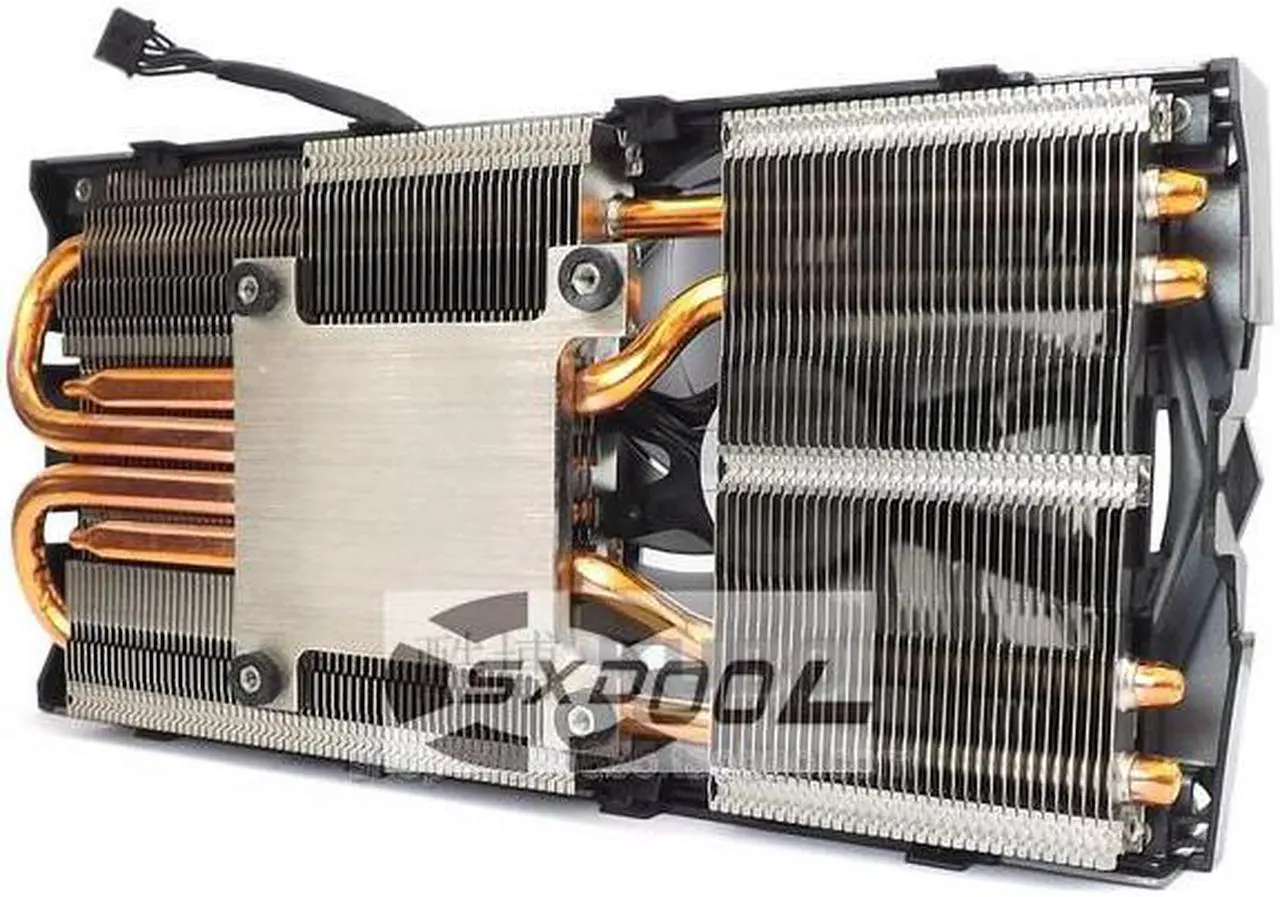 Alt view image 4 of 7 - For Inno3D GTX960 1070 Gaming Extreme Edition, graphics card radiator, copper bottom 4 heat pipes 58mm holes