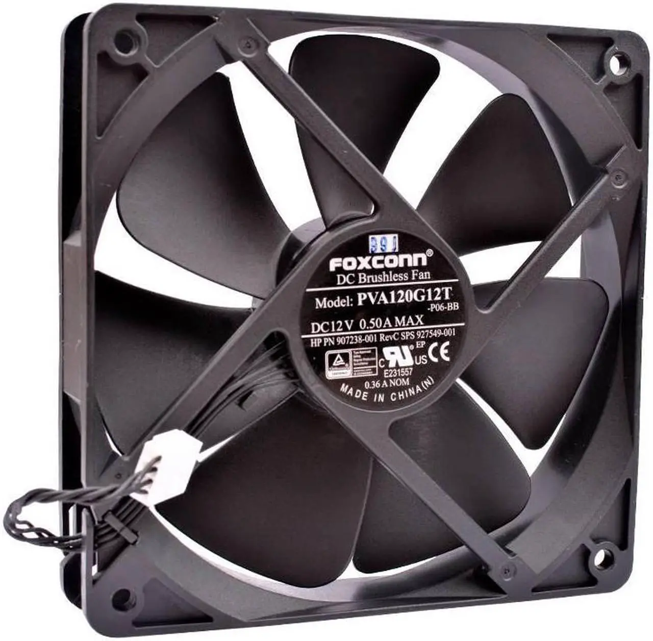 Alt view image 2 of 4 - NEW PVA120G12T Foxconn 12cm 12025 12V 0.50A server chassis CPU cooling