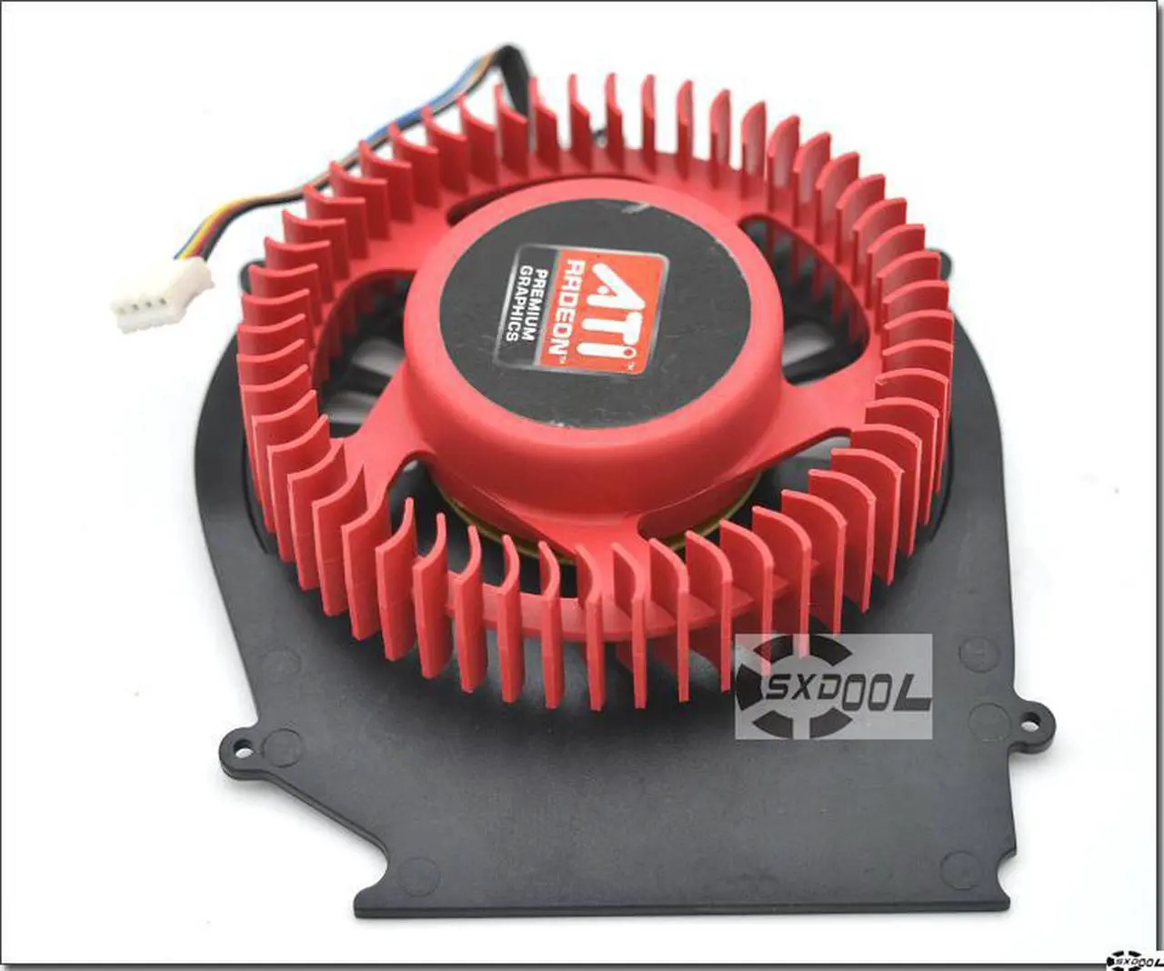 Alt view image 2 of 6 - FirstD FD9238M12D 12V 0.7A VGA fan with black bracket 5 mounting-holes, New ATI turbo graphics card fan PWM ball bearing cooler