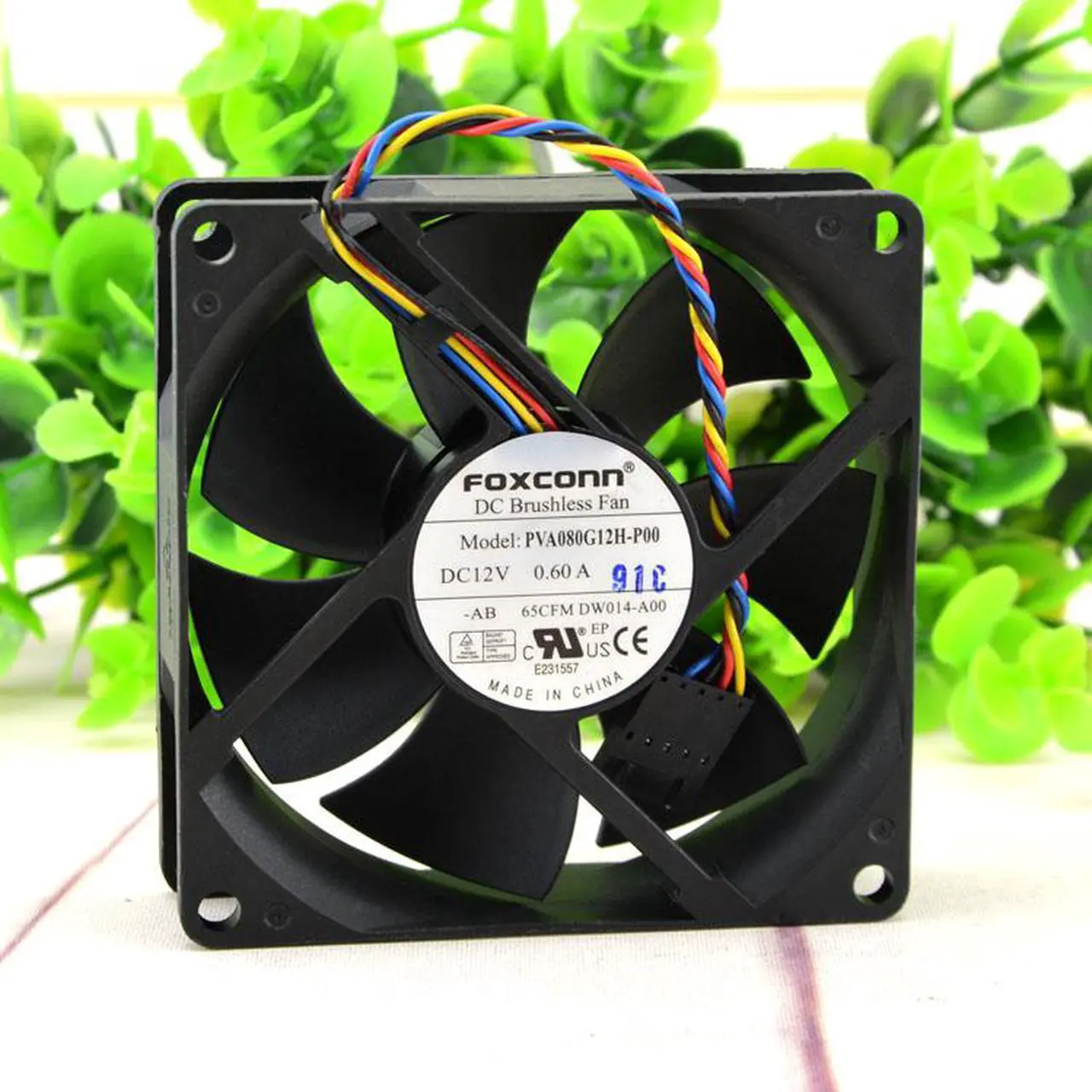 Alt view image 2 of 5 - NEW  Foxconn PVA080G12H -P00 DC12V 0.60A 8CM  8025 4-wire 80*80*25mm square cooler  dell OptiPlex790 CPU cooling fan