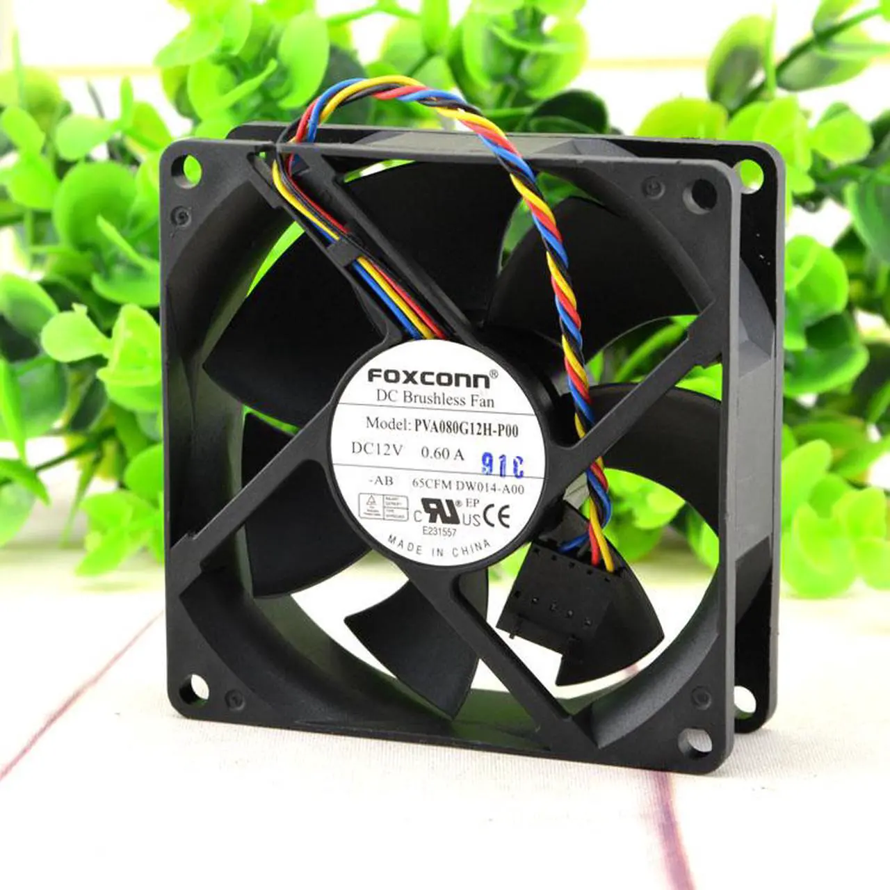 Alt view image 3 of 5 - NEW  Foxconn PVA080G12H -P00 DC12V 0.60A 8CM  8025 4-wire 80*80*25mm square cooler  dell OptiPlex790 CPU cooling fan