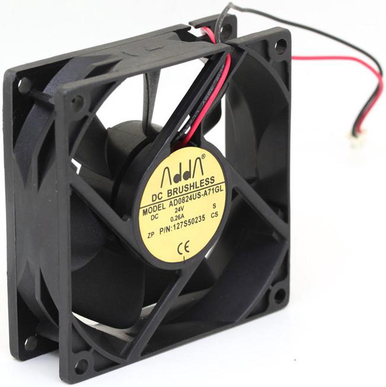 Alt view image 4 of 6 - Original ADDA AD0824US-A71GL 8CM 8025 24V 0.26A inverter fan