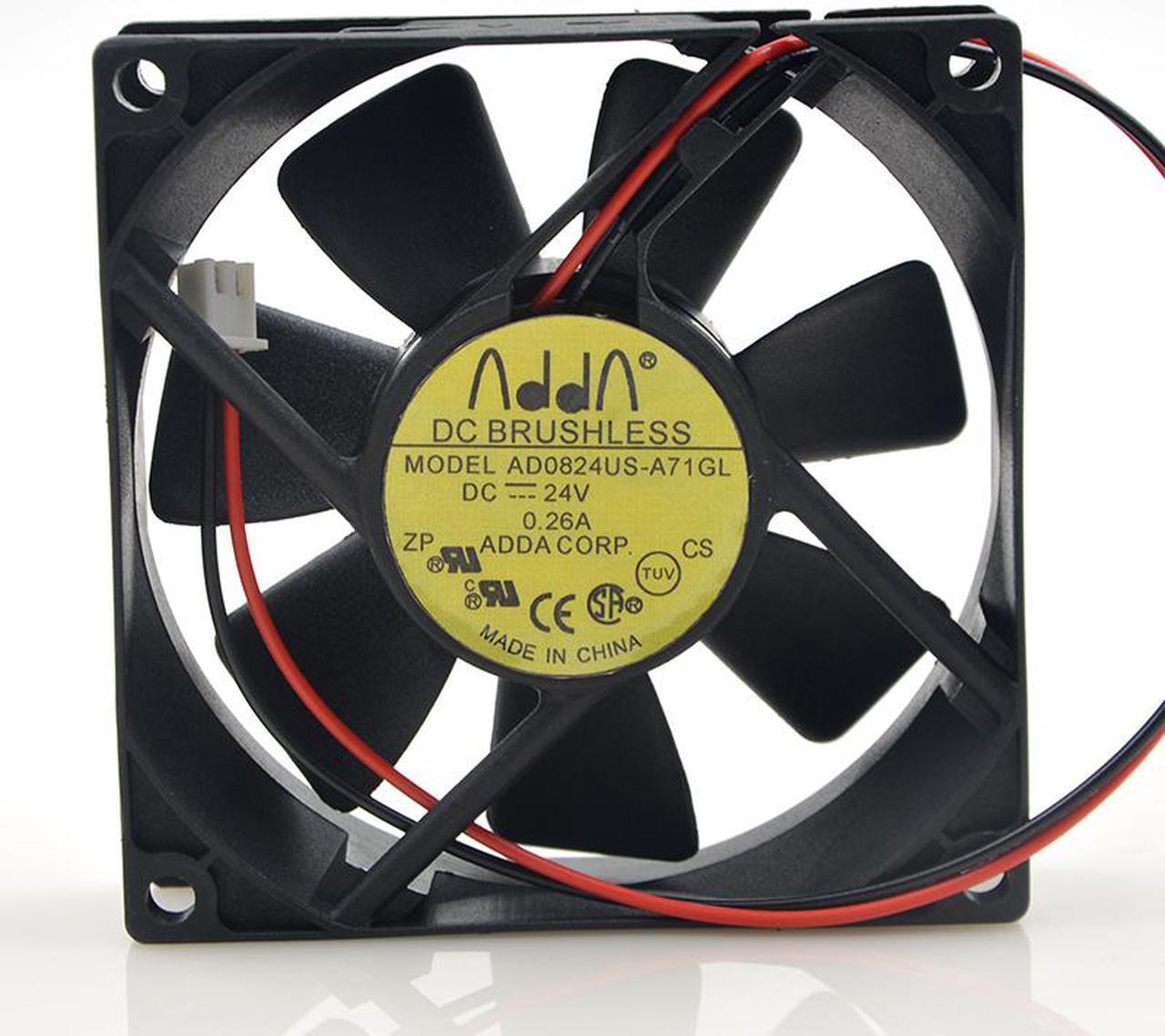 Alt view image 2 of 6 - Original ADDA AD0824US-A71GL 8CM 8025 24V 0.26A inverter fan