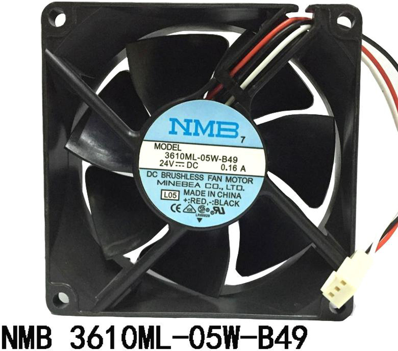 Ventilateur NMB 3610KL-05W-B40 24V - Pour Alimentation/refroidissement - Diamètre 92mm - Débit 48 CFM - Neuf