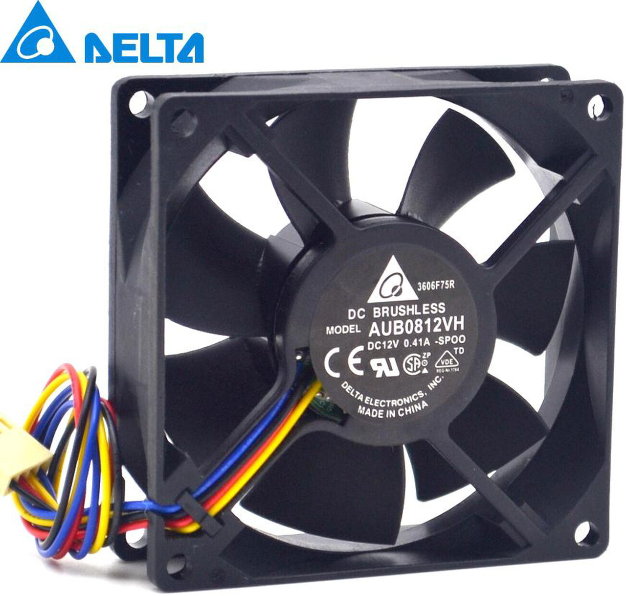 Ventilateur CPU 80x80x25mm AUB0812VH 0.41A PWM - Contrôle Automatique Vitesse Pour Refroidissement PC - 8