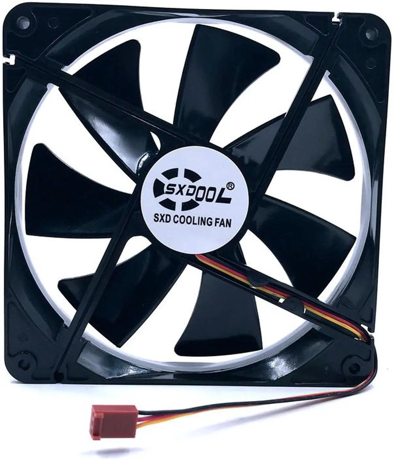 Alt view image 2 of 4 - 140mm fan new DF1402512SEDN DC 12V 0.06A sleeve 3-Pin 140x140x25mm pc case Server cooling Fan 1050RPM