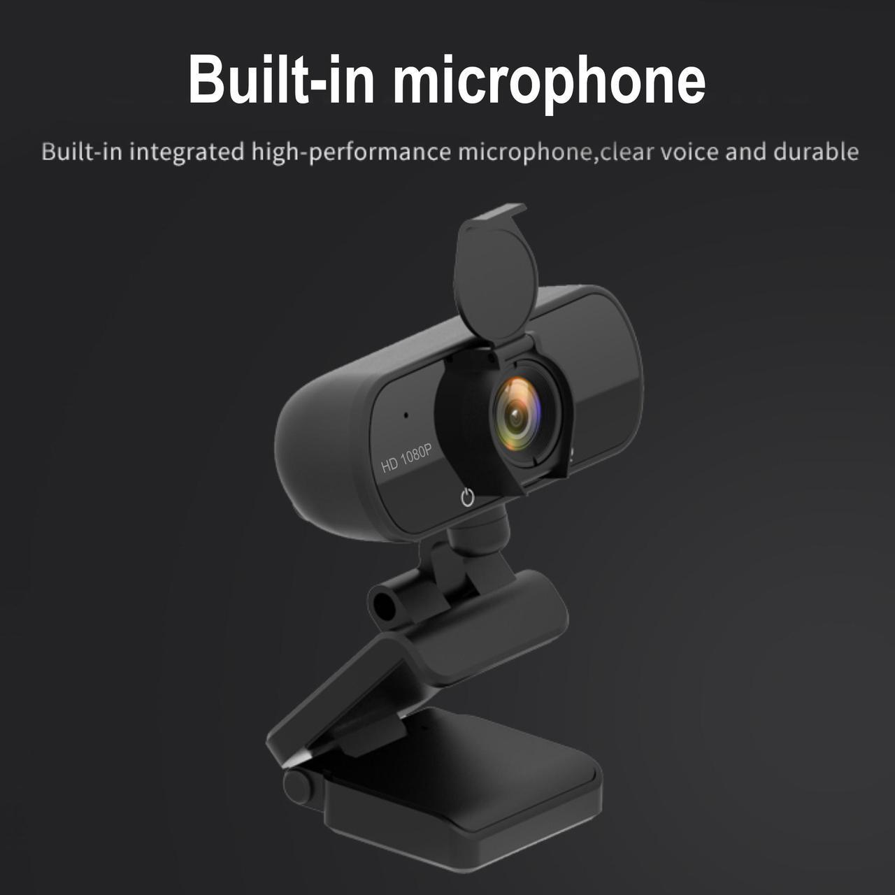 Alt view image 3 of 5 - Webcam with Microphone and Cover 1080p HD USB 2.0/3.0 Wide Angle lens Mounting Clip for Video Calls, zoom, Live Streaming, Recording, Conferencing, Skype, YouTube