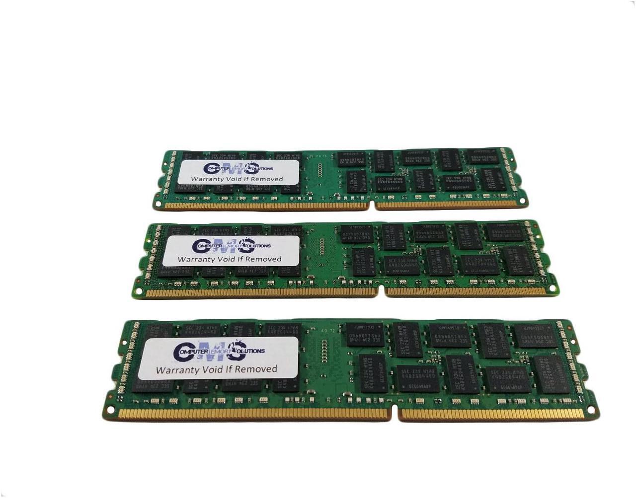 Alt view image 2 of 2 - CMS 24GB (3X8GB) DDR3 10600 1333MHZ ECC REGISTERED DIMM Memory Ram Upgrade Compatible with HP/Compaq® Workstation Z600 C2 Series Only Ecc Reg For Server Only - B105