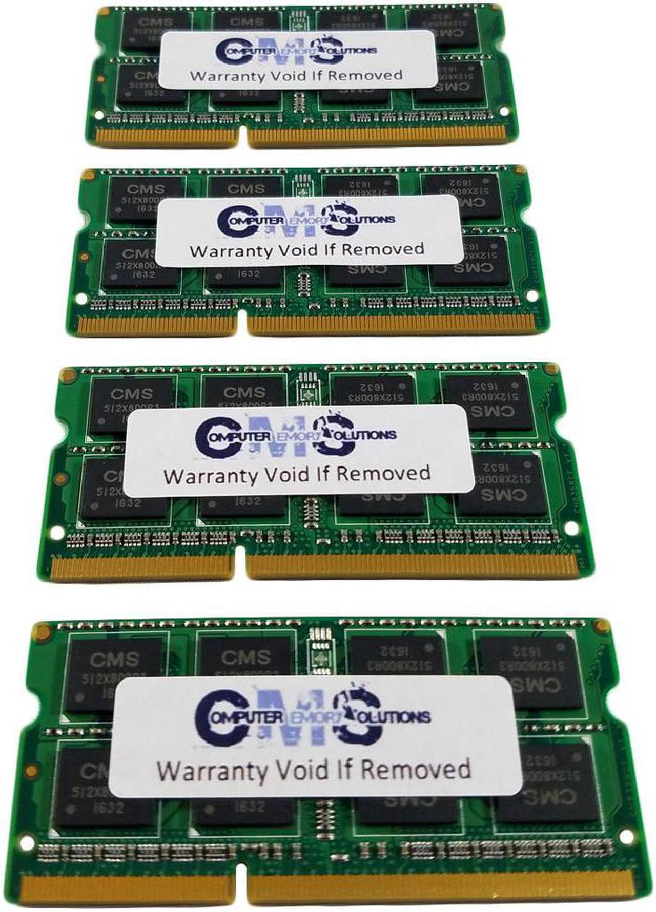 Alt view image 2 of 2 - CMS 32GB (4X8GB) DDR3 12800 1600MHz NON ECC SODIMM Memory Ram Upgrade Compatible with Dell® Precision Mobile Workstation M6700 - A6