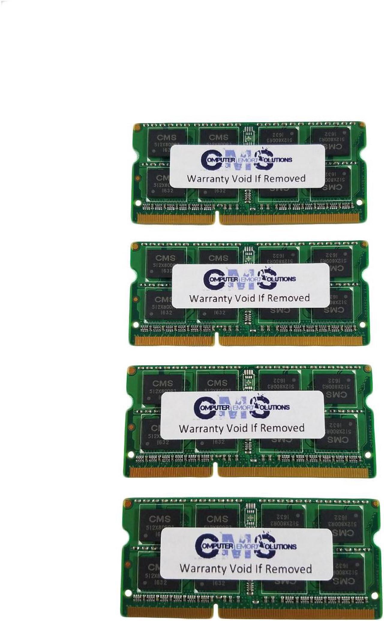 Main image of CMS 32GB (4X8GB) DDR3 12800 1600MHz NON ECC SODIMM Memory Ram Upgrade Compatible with Dell® Precision Mobile Workstation M6700 - A6