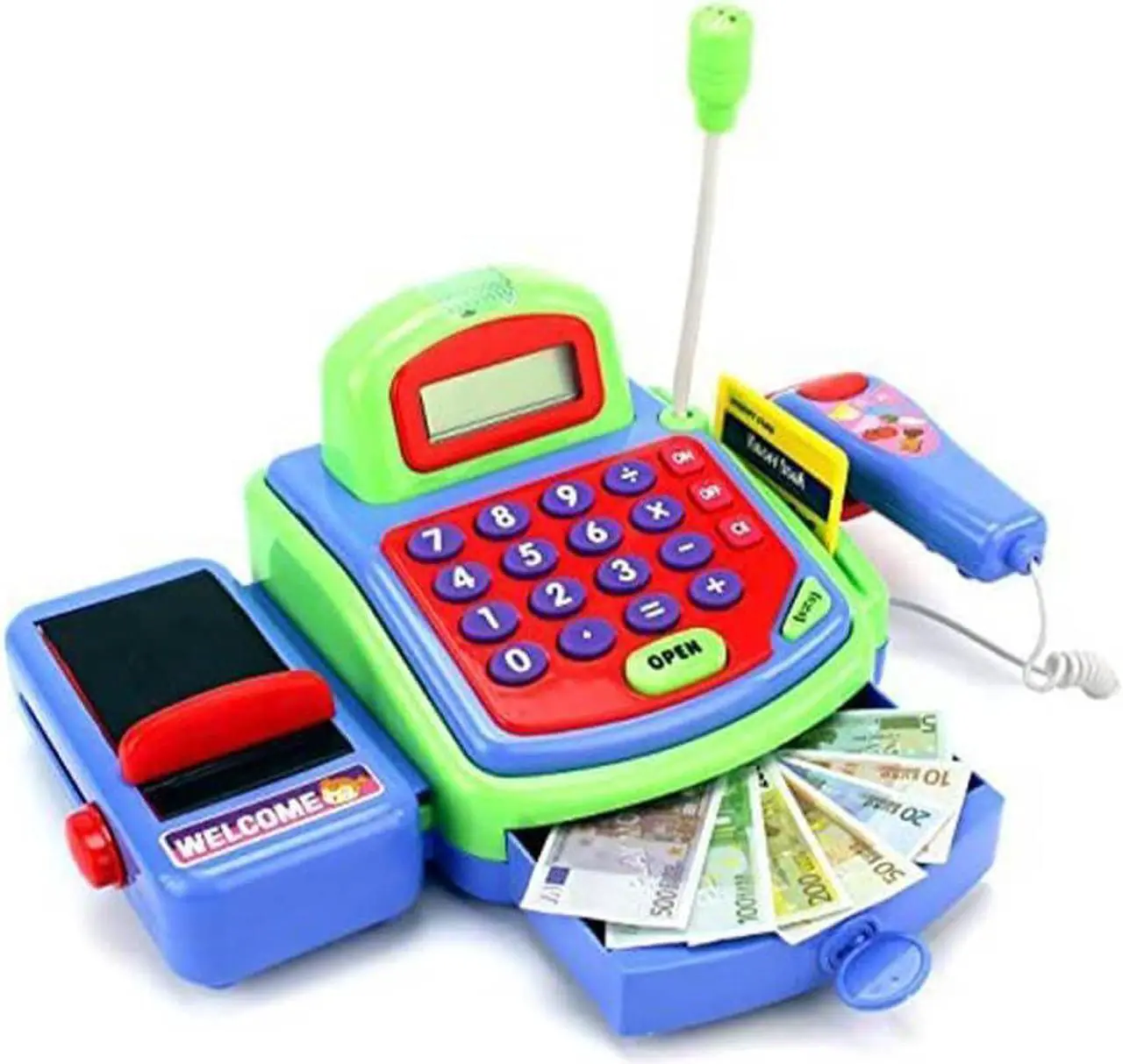 Alt view image 2 of 7 - AZToys 2815D Durable Pretend Play Electronic Cash Register Toy for Kids | Educational Toys Gifts Toddlers with Realistic Actions & Sounds