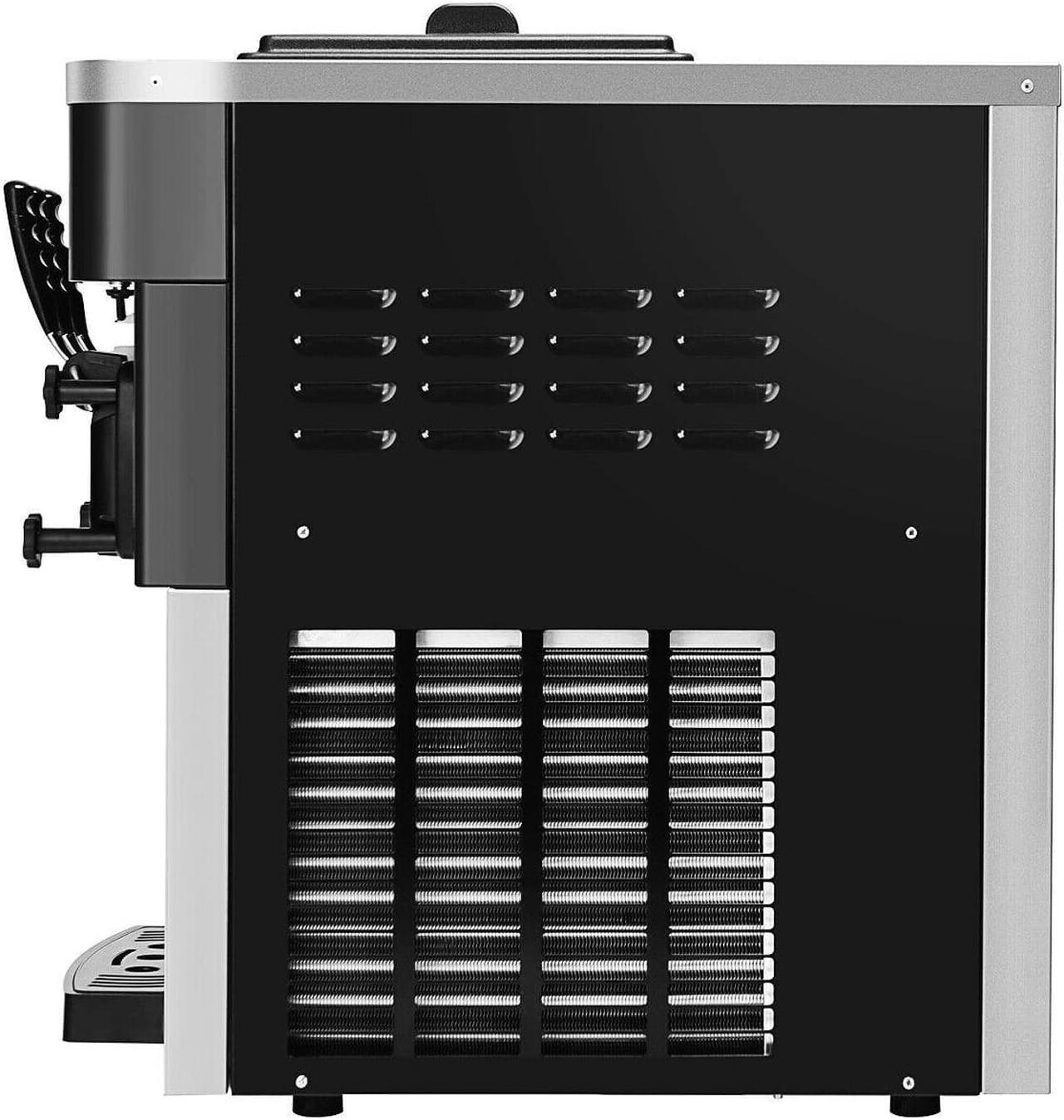 Alt view image 6 of 7 - STAKOL 2200W Commercial 3 Flavor Ice Cream Machine Stainless Steel 20-28L/H LCD Display