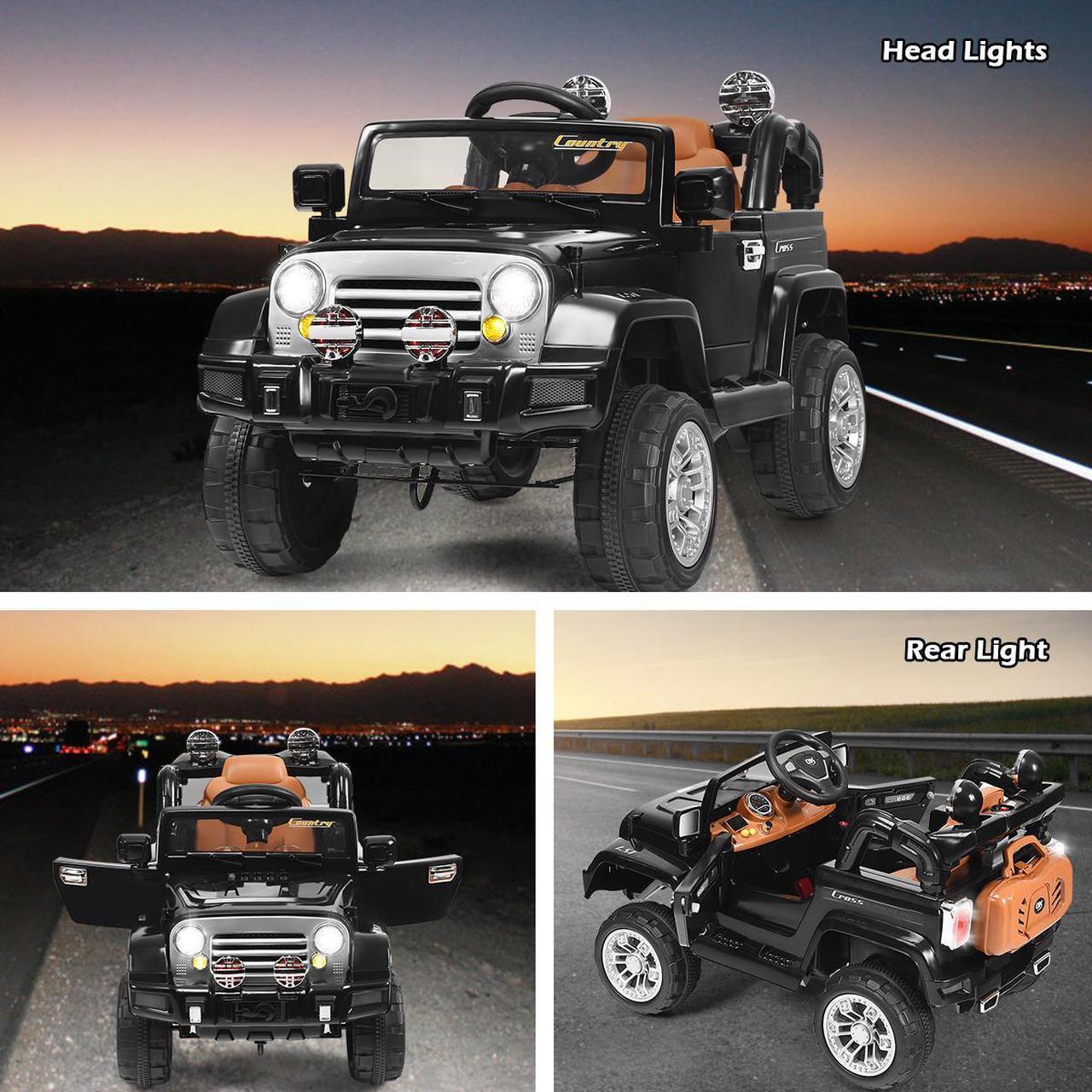 Alt view image 5 of 7 - 12V MP3 Kids Ride On Truck Car RC Remote Control with LED Lights Music Toys New