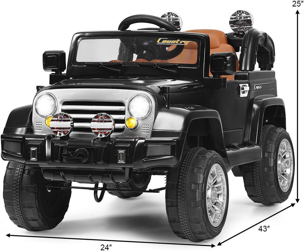 Alt view image 2 of 7 - 12V MP3 Kids Ride On Truck Car RC Remote Control with LED Lights Music Toys New