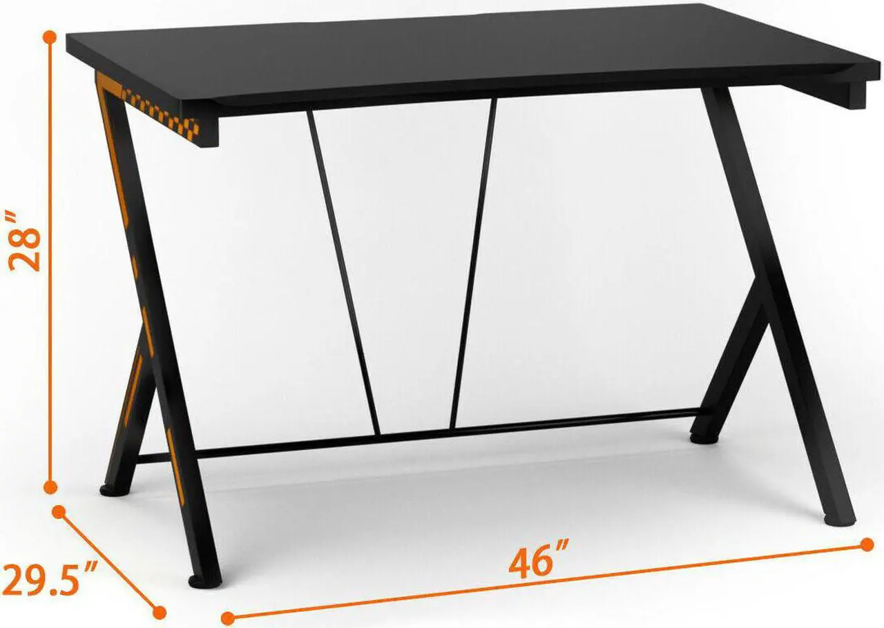 Alt view image 3 of 7 - Costway Gaming Desk Computer Desk PC Laptop Table Workstation Home Office Ergonomic New