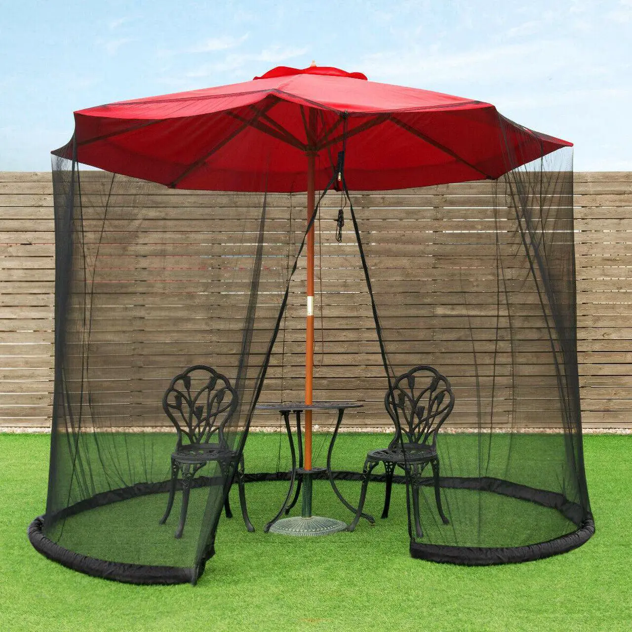 Main image of 9/10FT Umbrella Table Screen Cover Mosquito Bug Insect Net Outdoor Patio Netting