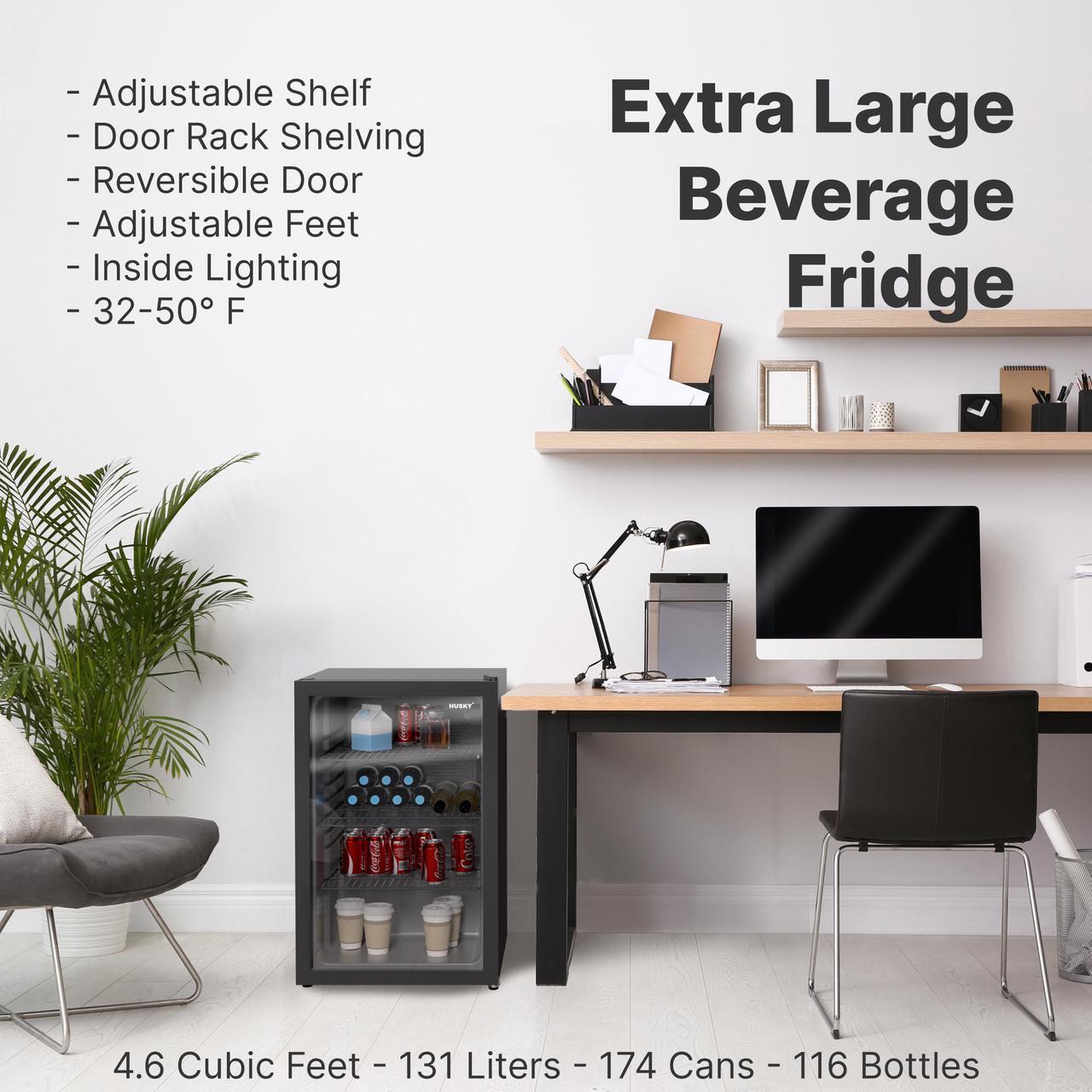 Alt view image 4 of 10 - Husky Freestanding OSFG023-BXL 21 cu. ft. Undercounter Refrigerator