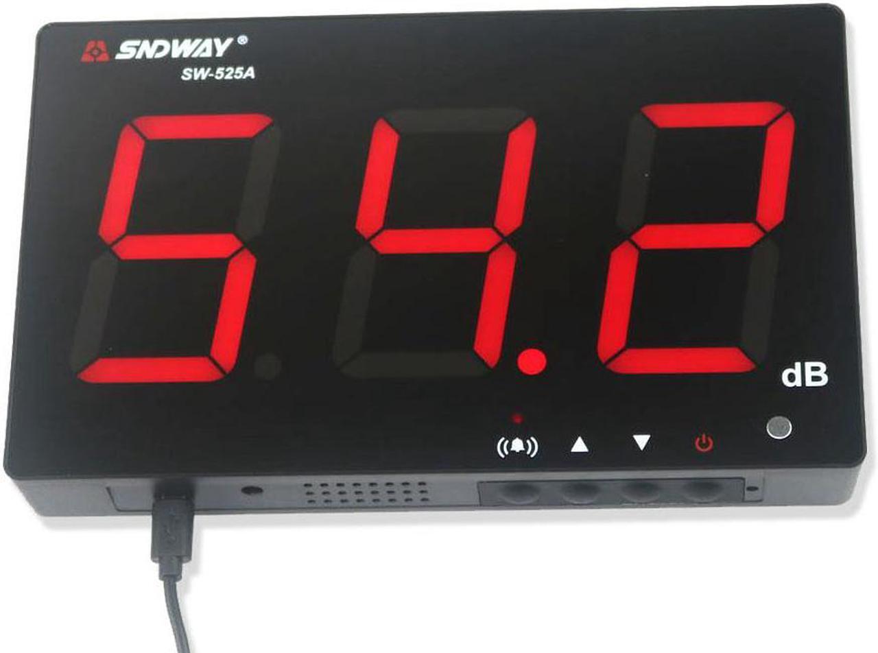 Alt view image 3 of 5 - SNDWAY SW-525A Digital Sound level meter 30~130db large screen display Restaurant Bar Indoor/office/home Wall hanging type noise meter decibel