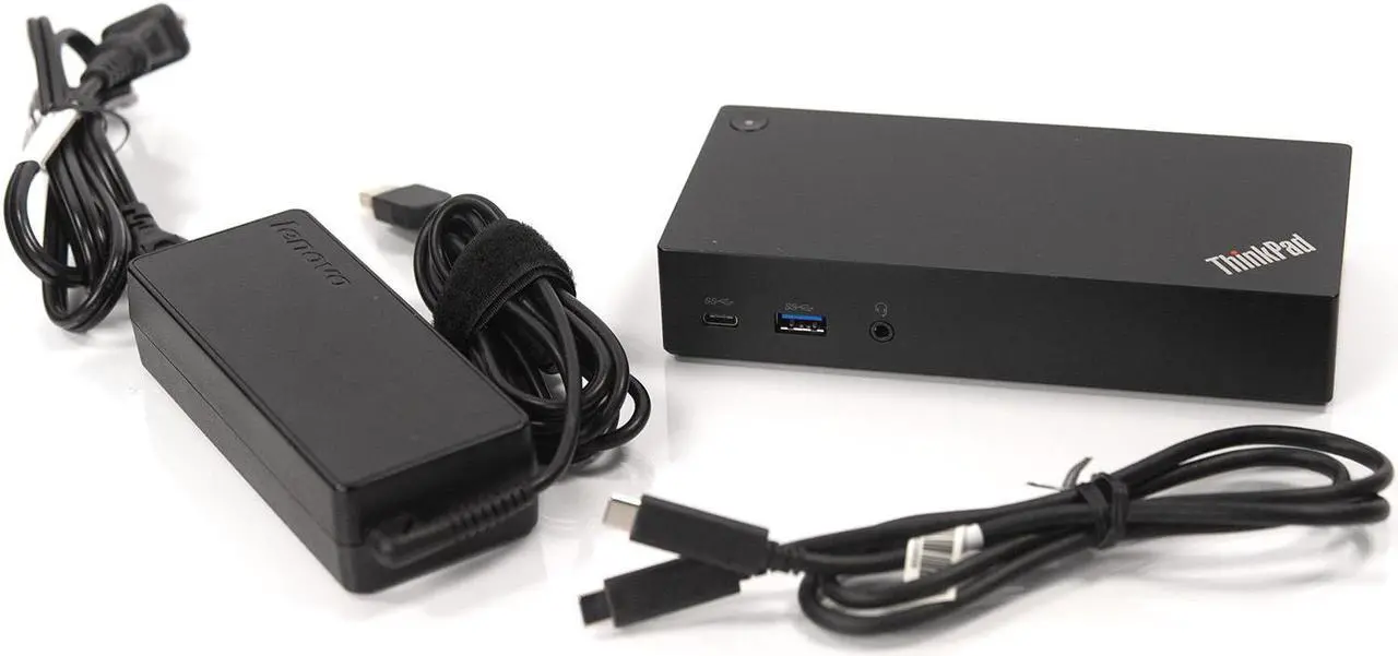 Main image of Lenovo ThinkPad USB-C Dock 40A9 DK1633 Laptop Docking Station 40A90090US SD20L36276 03X7194 w/ USB-C Cable & 90w AC Adapter