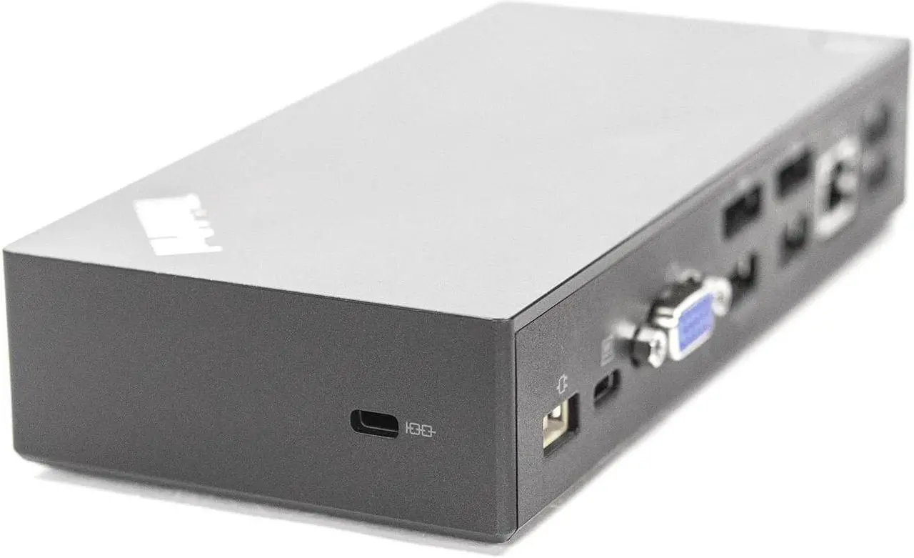 Alt view image 5 of 7 - Lenovo ThinkPad USB-C Dock 40A9 DK1633 Laptop Docking Station 40A90090US SD20L36276 03X7194 w/ USB-C Cable & 90w AC Adapter