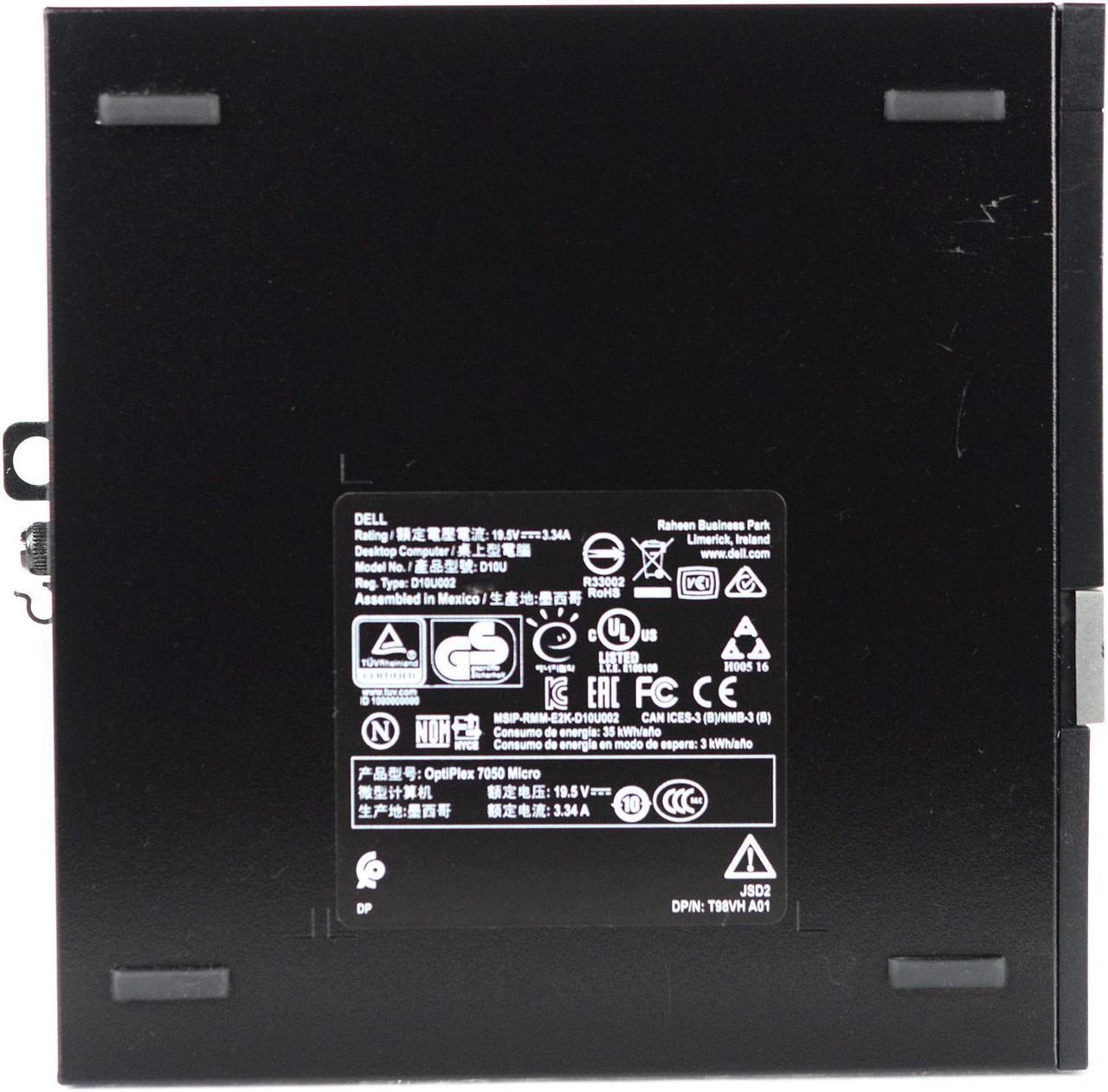 Alt view image 5 of 5 - Dell Optiplex 7050 Micro PC Core i7-6700T 2.80GHz 8GB 256GB SSD Windows 10 Pro 1 Yr Wty