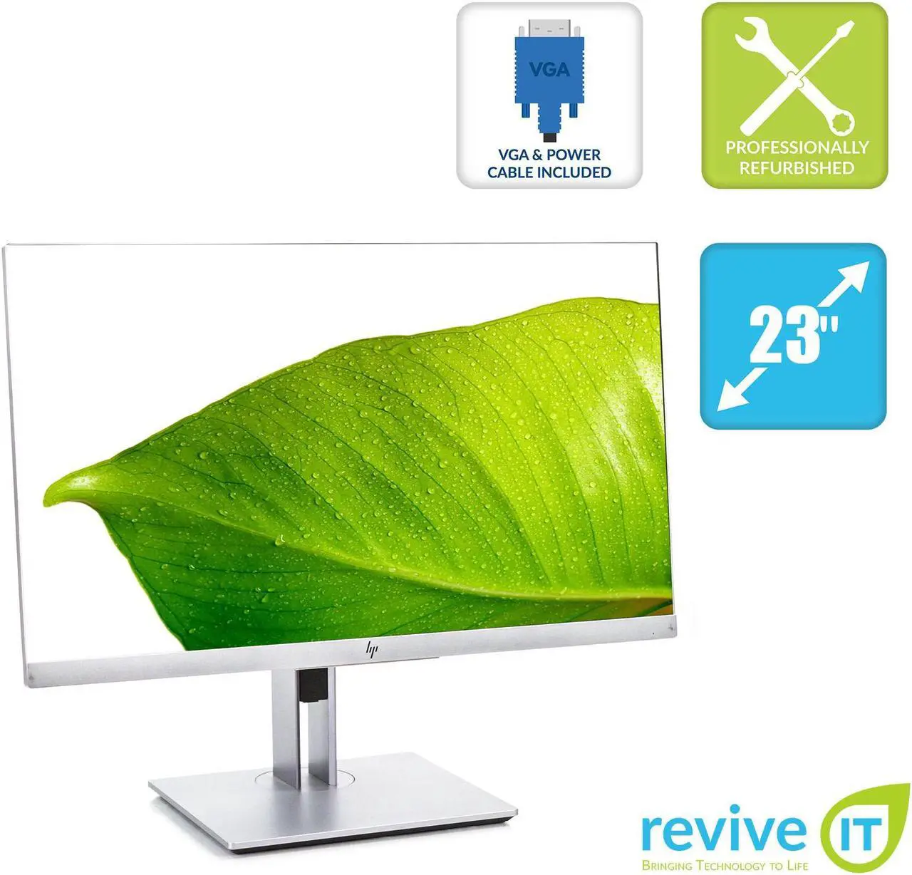 Alt view image 8 of 20 - HP EliteDisplay E233 23" FHD IPS w/LED Monitor - 16:9 - 5 ms - 1920 x 1080 - 250 Nit - 5,000,000:1 - HDMI, VGA, DisplayPort