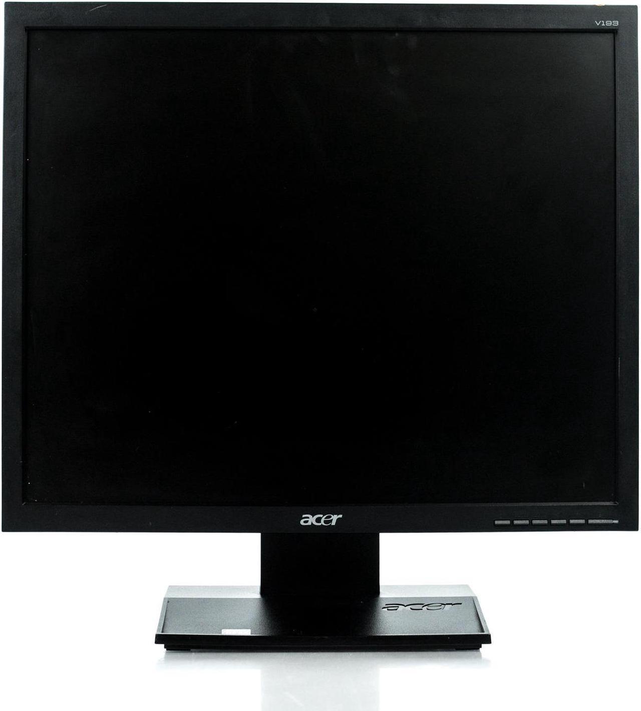 Alt view image 3 of 6 - Acer V193 Black 19" LCD Monitor 5:4 1280 x 1024 VGA Grade A