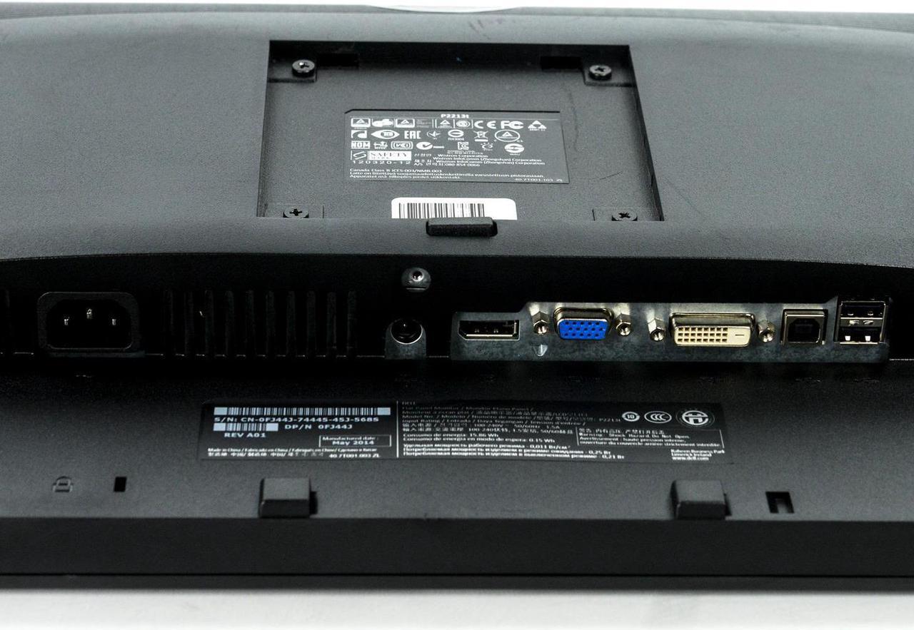 Alt view image 4 of 6 - Dell P2213 22" Widescreen LED Backlit LCD Monitor 1680x1050 16:10 DP VGA DVI USB Grade B
