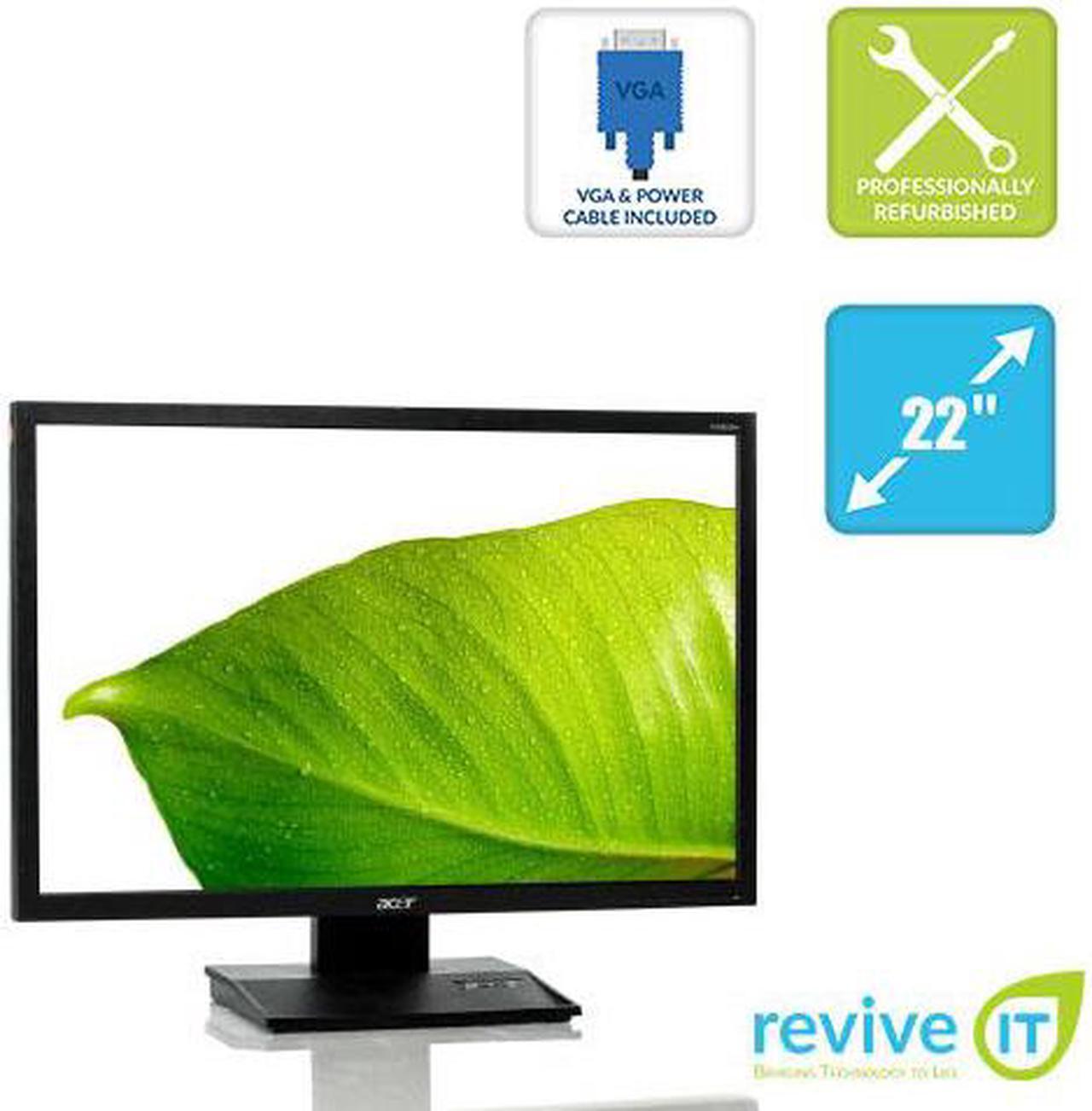 Main image of Acer V223W 22" 1680x1050 16:10 LCD TFT Monitor VGA DVI Grade B