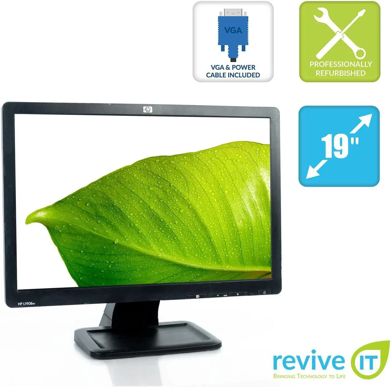 Alt view image 7 of 7 - HP LE1901W 1440 x 900 19" LCD TFT Monitor VGA 16:10 Adjustable Stand Grade A