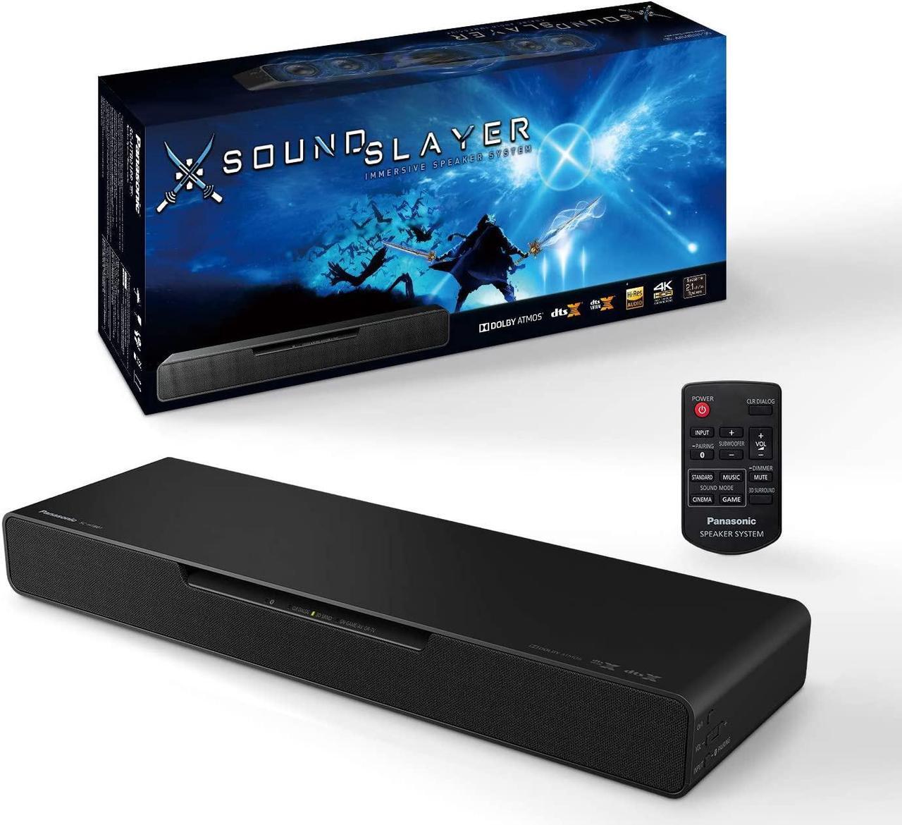 Main image of Panasonic SoundSlayer Gaming Speakers for PC | Dolby Atmos Soundbar with Built-in Subwoofer | Bluetooth Gaming Computer Speaker with Hi-Res Sound + 4K HDR Passthrough (SC-HTB01)