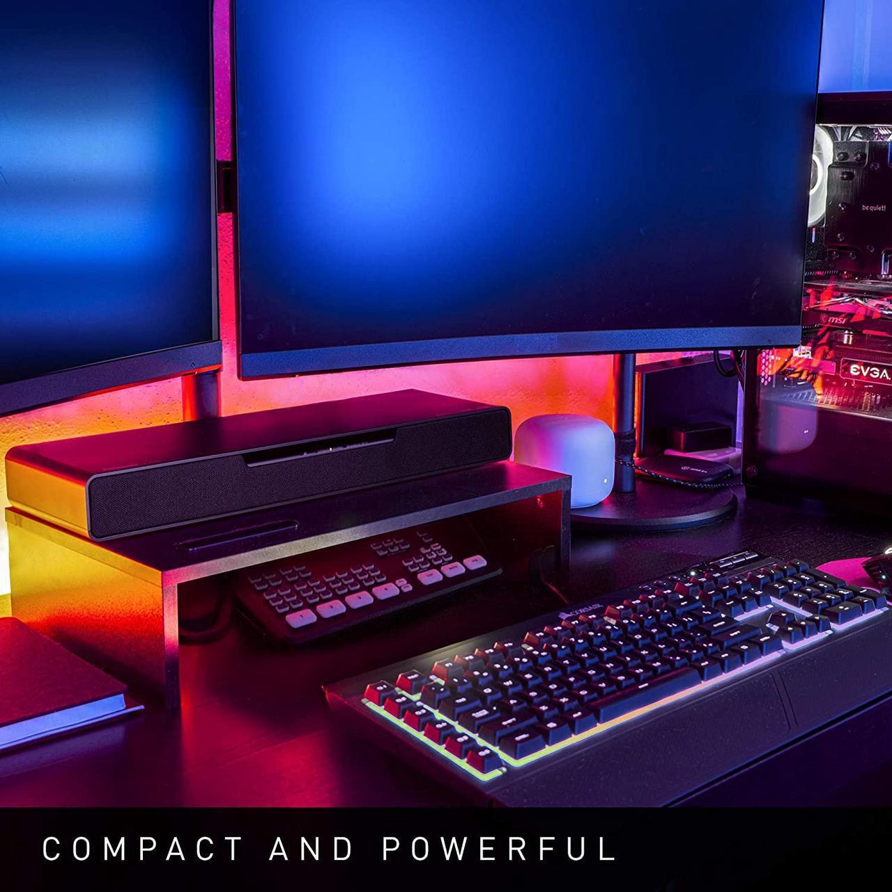 Alt view image 4 of 7 - Panasonic SoundSlayer Gaming Speakers for PC | Dolby Atmos Soundbar with Built-in Subwoofer | Bluetooth Gaming Computer Speaker with Hi-Res Sound + 4K HDR Passthrough (SC-HTB01)
