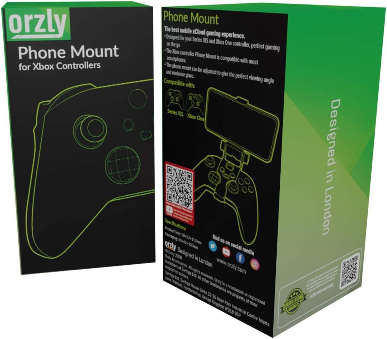 Alt view image 2 of 6 - Xbox Series X Controller Mobile Gaming Clip, Xbox Controller Phone Mount Adjustable Phone Holder Clamp Compatible with Xbox Series X|S, Xbox One, Xbox One S, Xbox One X-Robot White