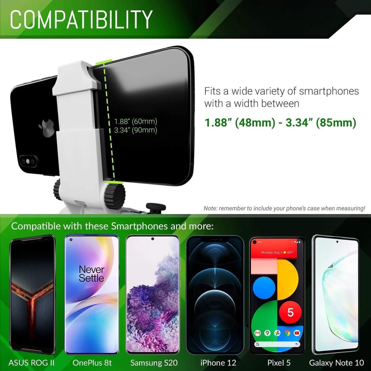 Alt view image 6 of 6 - Xbox Series X Controller Mobile Gaming Clip, Xbox Controller Phone Mount Adjustable Phone Holder Clamp Compatible with Xbox Series X|S, Xbox One, Xbox One S, Xbox One X-Robot White