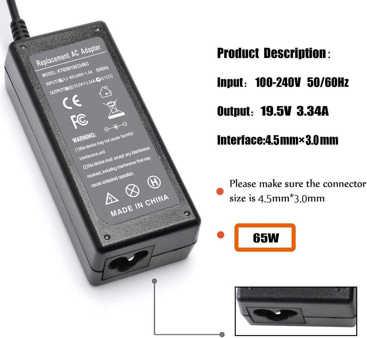 Alt view image 3 of 7 - 65W 45W AC Adapter Charger for Dell OptiPlex 9010 9020 3020 3040 3050 3060 3070 7040 7050 7060 7070 5050 5070 5060 D10U D02T D08U D09U Micro Desktop G6J41 0G6J41 MGJN9 43NY4 Power Supply Adapter Cord