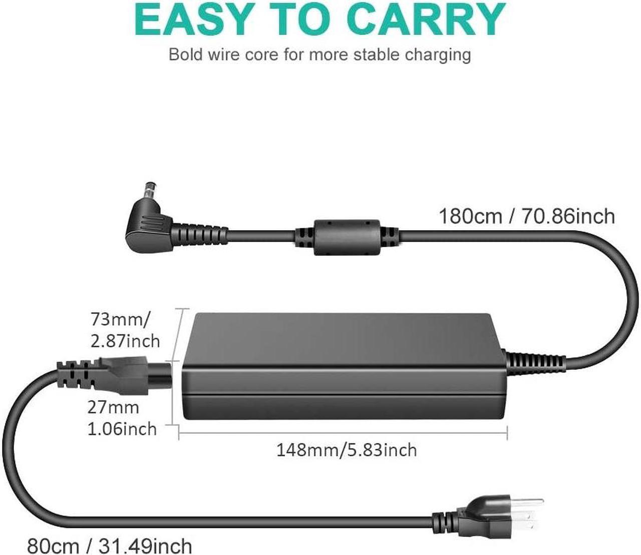 Alt view image 2 of 7 - HKY 120W AC Adapter Compatible Inogen One G5 G4 G3 G2 Concentrator BA-301 BA-302 BA-303 Charger & ASUS ROG GL551J GL552VW GL553V GL752VW GL753VE N550JK N550JX ZX53VW VivoBook Power Supply