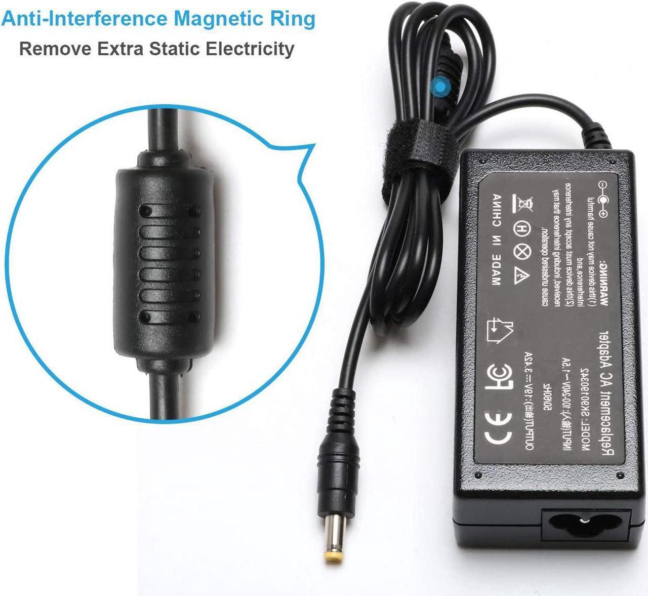Alt view image 4 of 7 - 19V 3.42A 65W Laptop Adapter Charger for Acer Aspire 5253 7560 5750 5733 5517 5532 5742 5349 5534 4830t 5733z 5750z E15 E5-575 V5-571 ES1-531 ES1-531 V7 V3 R3 R7 S3 E1 M5 Series Power Supply Cord