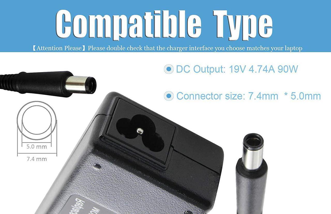 Alt view image 2 of 7 - Feppery 90W AC Adapter Laptop Charger Compatible for HP Elitebook 8460p 8470p 8440p 8560p 8760p 8460w 8470w 8570w 8770w Probook 4530s 4540s 4440s 6560b 6470b 6570b Laptop Notebook Power Supply Cord