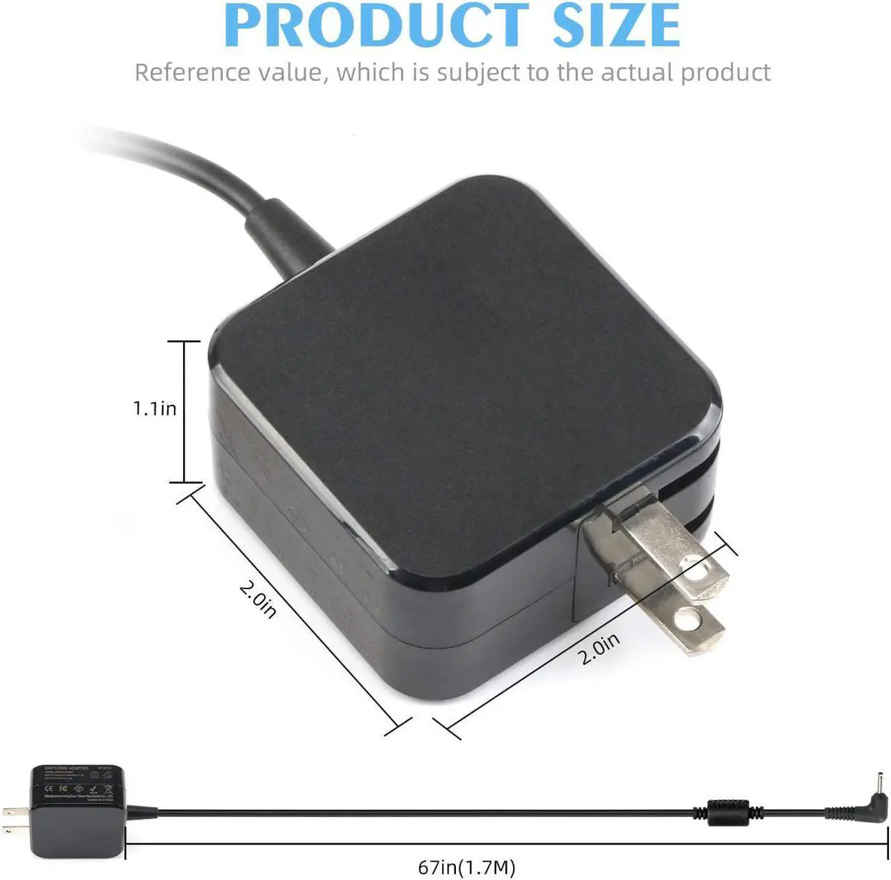 Alt view image 3 of 6 - Chromebook Charger AC Adapter Laptop for Samsung 11.6" PA-1250-98 Chromebook 3 2 303c 500C 503C E500C13 XE501C13 XE500C12 XE303C12 XE503C12 XE503C32 AD-2612AUS 26W 12V 2.2A Power Supply Cord