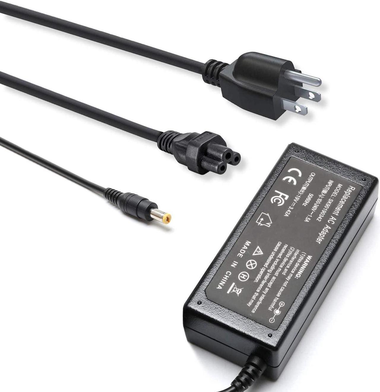 Alt view image 5 of 7 - 19V 3.42A 65W Laptop Adapter Charger for Acer Aspire 5253 7560 5750 5733 5517 5532 5742 5349 5534 4830t 5733z 5750z E15 E5-575 V5-571 ES1-531 ES1-531 V7 V3 R3 R7 S3 E1 M5 Series Power Supply Cord