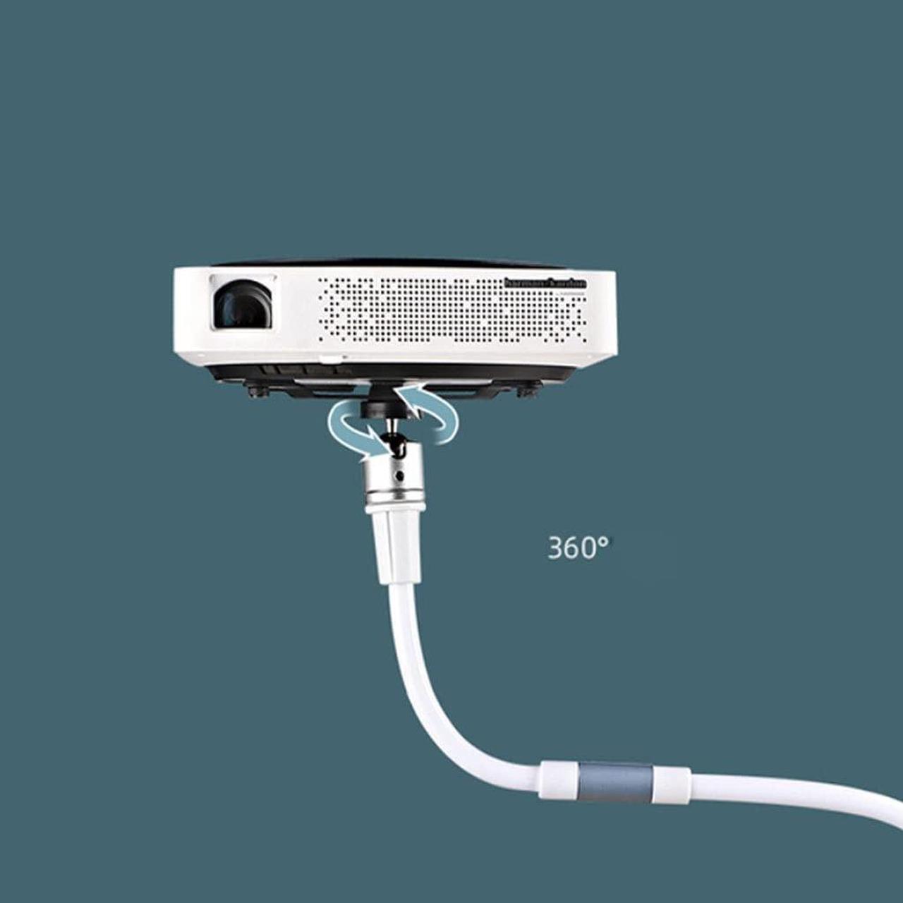 Alt view image 3 of 4 - Projector Mount Gooseneck projector stand 360 degrees can be rotated arbitrarily curved bedside desktop projectors tand spiral base silicone anti-skid pad Ceiling Mount with Tray ( Color : Blue-L )