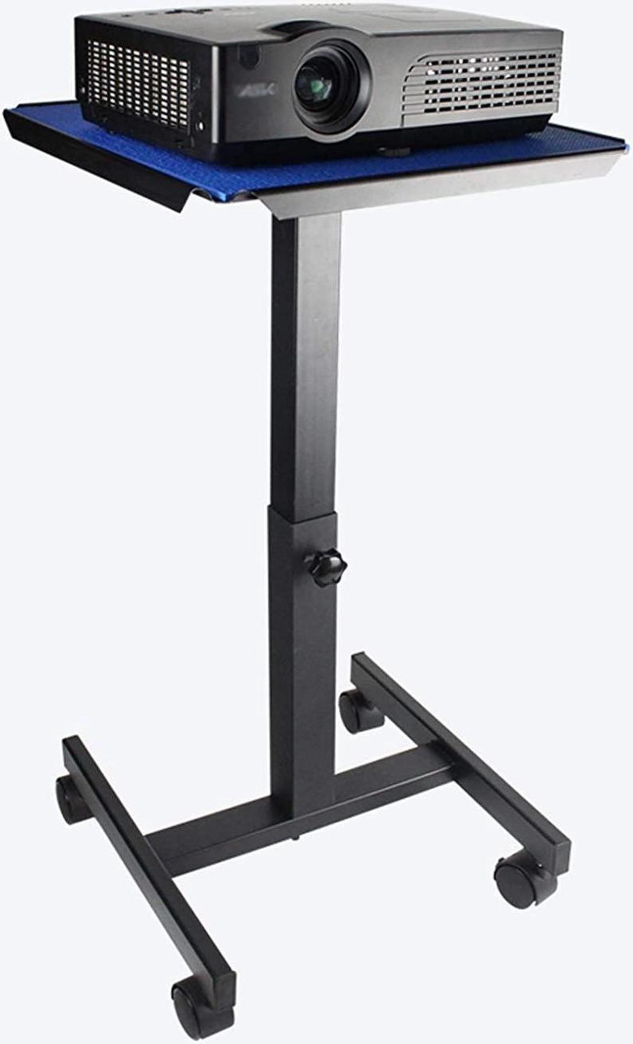 Alt view image 5 of 5 - Projector Mount Black Mobile Projector and Laptop Stand, Rolling Cart with Tray, Heavy Duty, Multifunction Height Adjustable Laptop and Projector Presentation Trolley Ceiling Wall Projectors