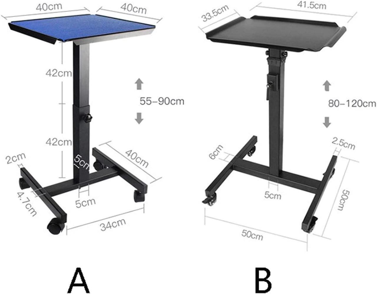 Alt view image 2 of 5 - Projector Mount Black Mobile Projector and Laptop Stand, Rolling Cart with Tray, Heavy Duty, Multifunction Height Adjustable Laptop and Projector Presentation Trolley Ceiling Wall Projectors