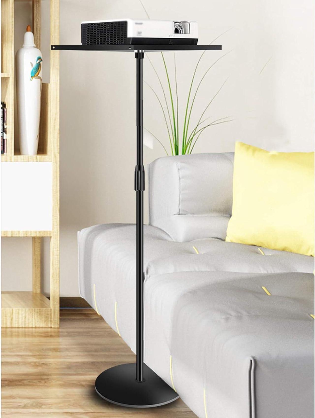 Alt view image 4 of 5 - Projector Mounts Projector Tablet Floor Stand,Holder for Projector,Tablet Holder Mount with Adjustable Height,Applicable to Projector Tray Holder with Stable Base Projector Accessories