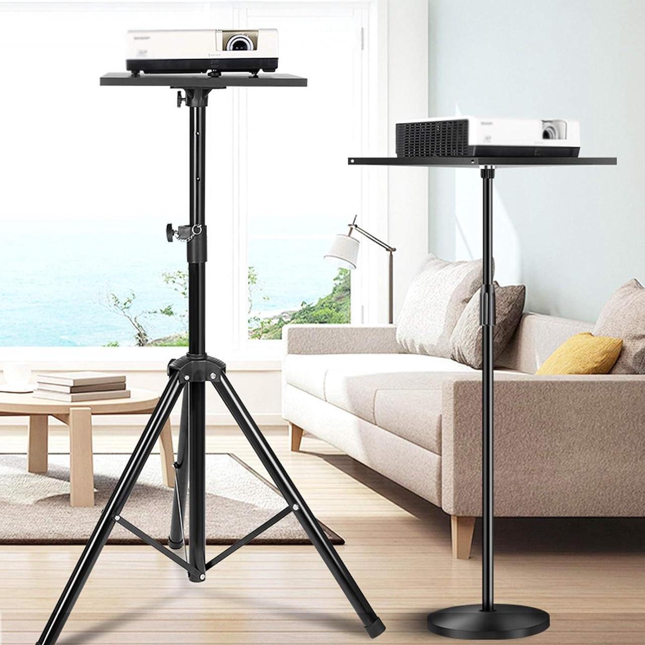 Alt view image 5 of 5 - Projector Mounts Projector Tablet Floor Stand,Holder for Projector,Tablet Holder Mount with Adjustable Height,Applicable to Projector Tray Holder with Stable Base Projector Accessories