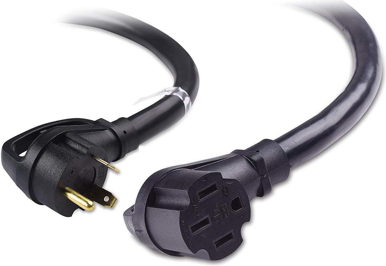 Main image of Cable Matters Angled 50 AMP to 15 AMP RV Adapter (15 AMP to 50 AMP Adapter) NEMA 5-15P to 14-50R30 AMP