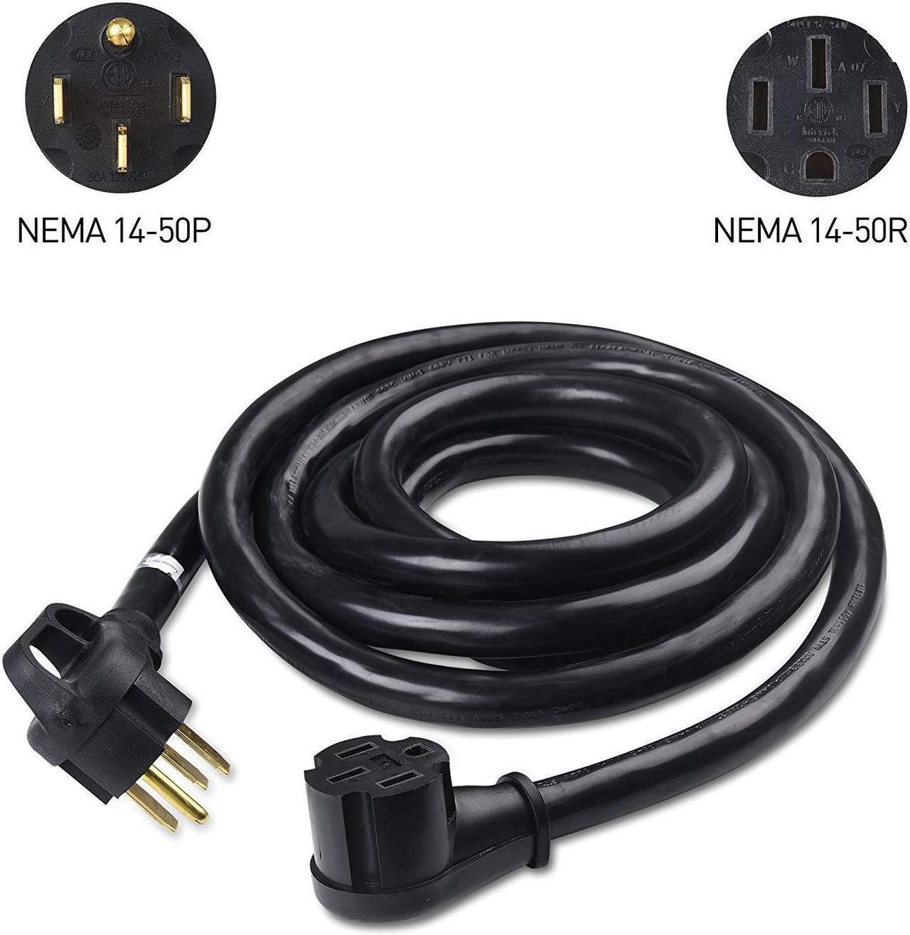 Alt view image 2 of 5 - Cable Matters 4 Prong 50 AMP RV Extension Cord with Handle (50 AMP Extension Cord/50 AMP RV Cord/RV Power Cord) NEMA 14-50P to 14-50R15 ft