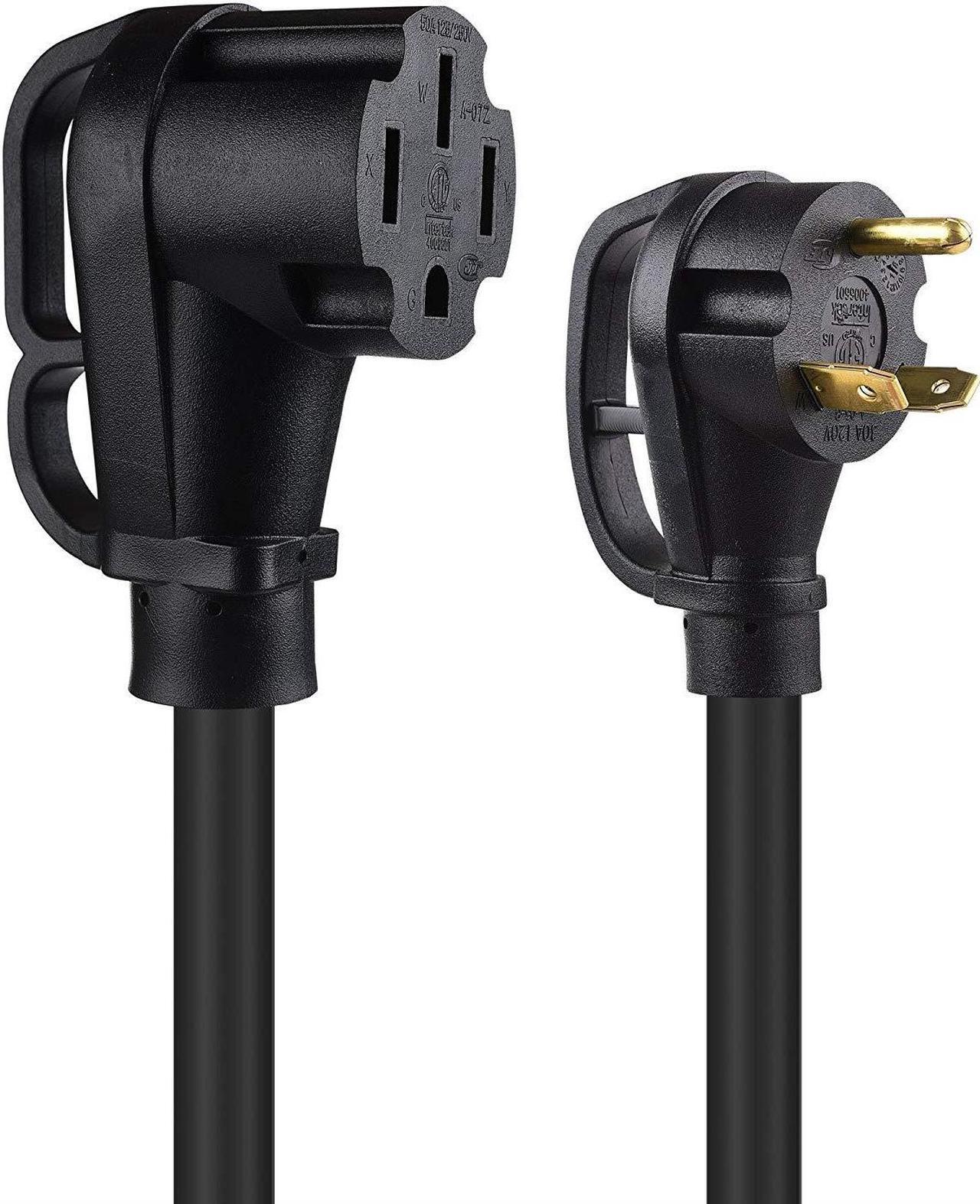 Alt view image 5 of 14 - Cable Matters Angled 50 AMP to 15 AMP RV Adapter (15 AMP to 50 AMP Adapter) NEMA 5-15P to 14-50R30 AMP