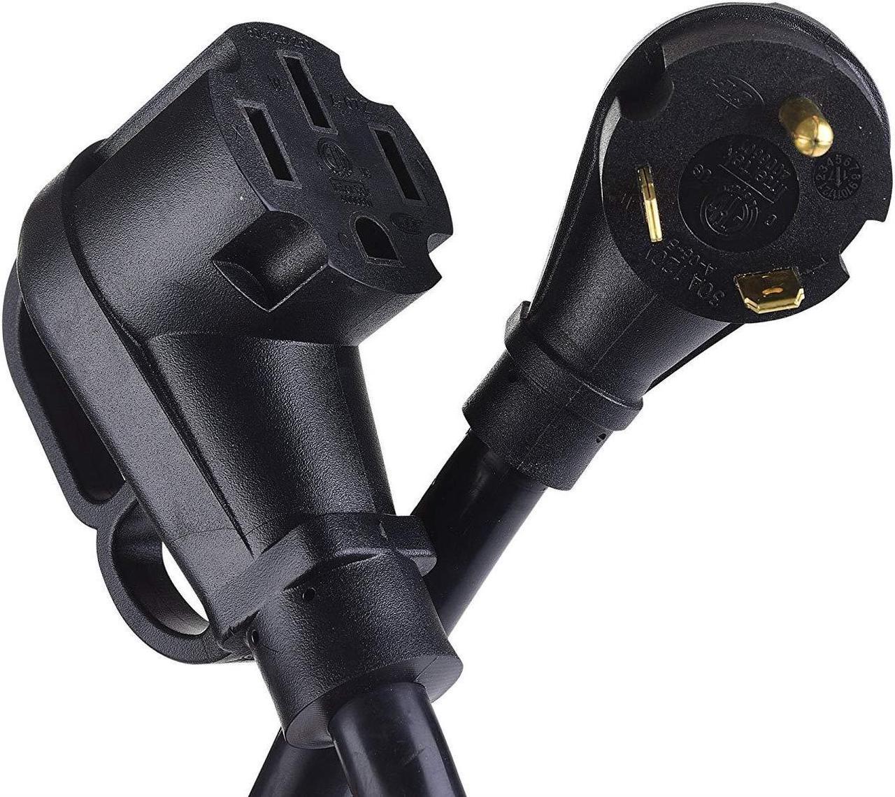 Alt view image 6 of 14 - Cable Matters Angled 50 AMP to 15 AMP RV Adapter (15 AMP to 50 AMP Adapter) NEMA 5-15P to 14-50R30 AMP
